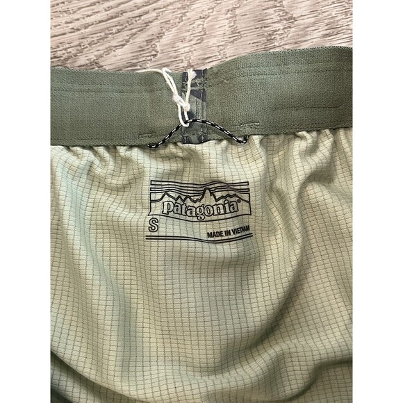 Patagonia Mens Shorts Size Small Multi Trails Running Hiking Green NWT - Picture 4 of 8